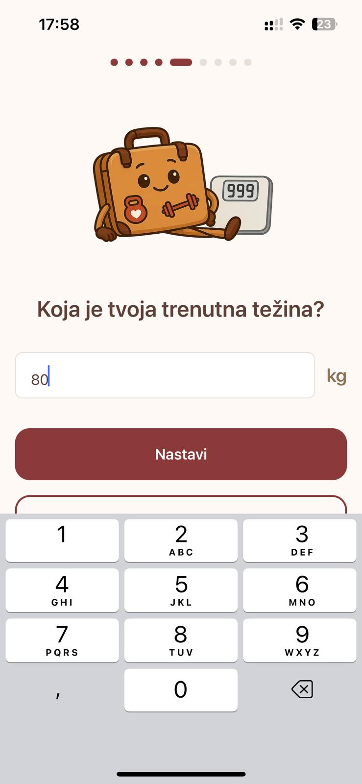 Uneseš početne podatke